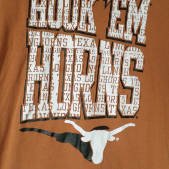 Russell Short Sleeve Orange Hook Em Horns College Football Tee Womens Sz Medium - Picture 3 of 9